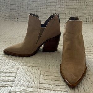 Vince Camuto VC-Gradina Pointed Toe, Ankle Boots Booties 5.5 Zip Up Block Heel